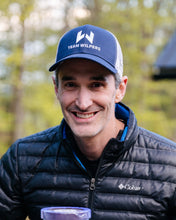 Load image into Gallery viewer, Classic Team Wilpers Technical Trucker® Hat (Blue/White)