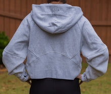 Load image into Gallery viewer, Women's Scuba Oversized 1/2 zip Hoodie *Grey or Black*