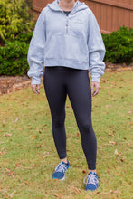 Load image into Gallery viewer, Women's Scuba Oversized 1/2 zip Hoodie *Grey or Black*