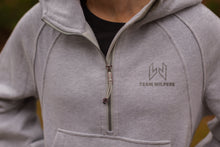 Load image into Gallery viewer, Women's Scuba Oversized 1/2 zip Hoodie *Grey or Black*
